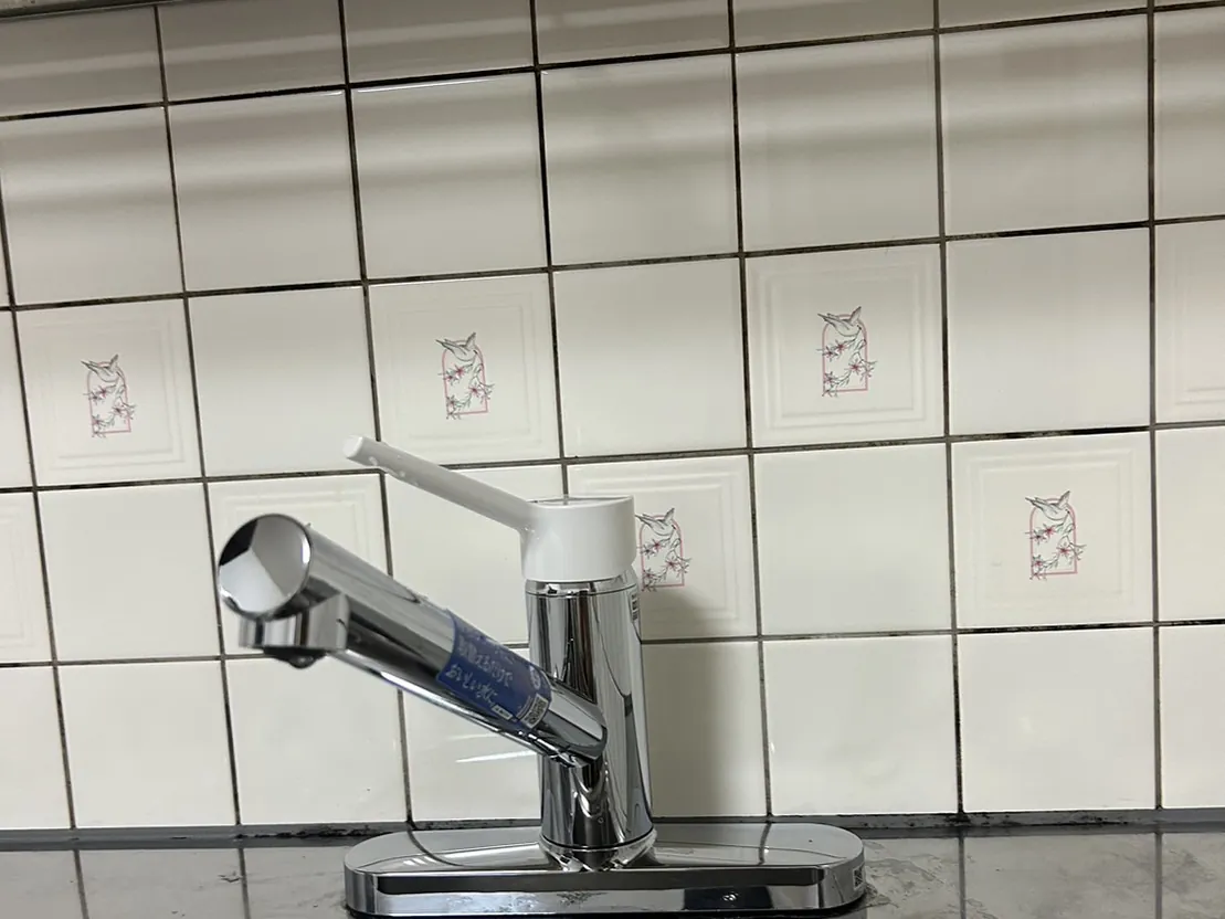 キッチンの水栓を交換の施工後