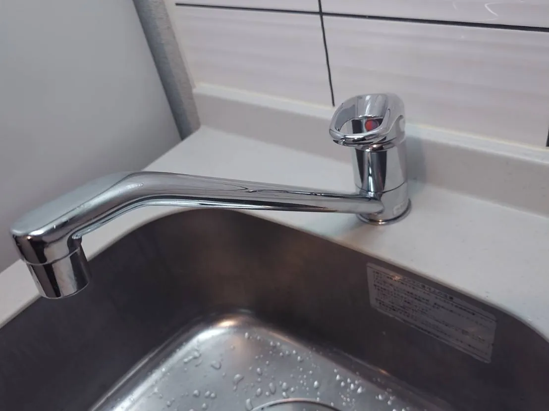 シングルレバー水栓の交換の施工後