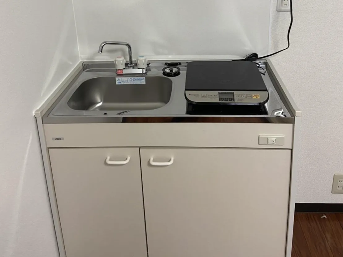 ワンルームにミニキッチンを新設の施工後